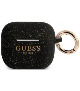 کیس محافظ سی جی موبایل مناسب ایرپادز ۳ مدل CG Mobile Guess Black Silicone Glitter