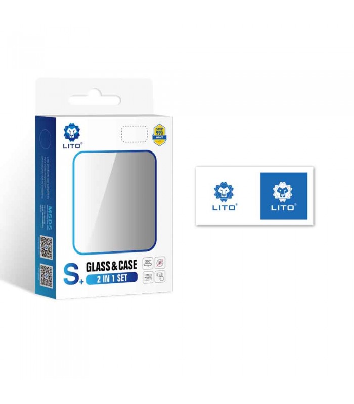 کیس گلس‌دار اپل واچ ۴۹ میلی‌متری لیتو مدل Lito 2 in 1 Glass & Case-شفاف