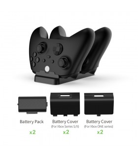 پایه شارژر و باتری شارژی ایکس باکس دابی مدل DOBE Charging Dock for X-Series S/X و X-One S/X-مشکی