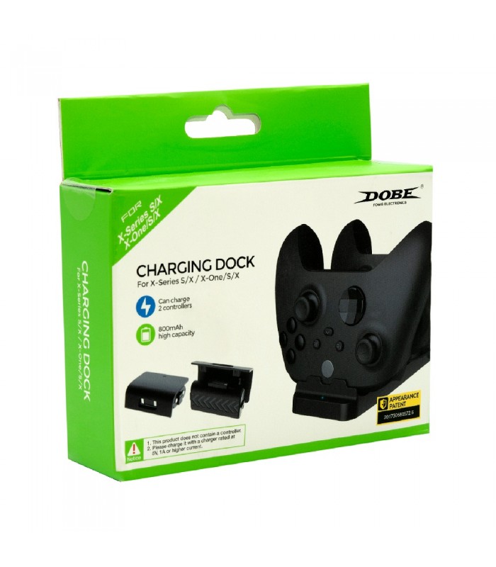 پایه شارژر و باتری شارژی ایکس باکس دابی مدل DOBE Charging Dock for X-Series S/X و X-One S/X-مشکی