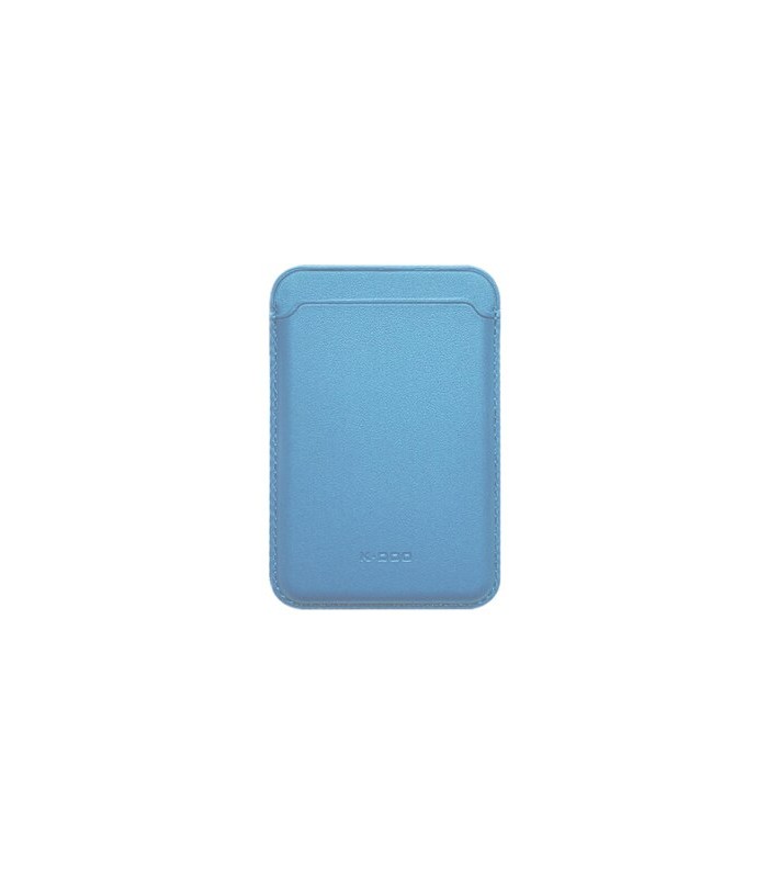 جاکارتی مگ سیف چرمی کی دو مدل K-Doo Leather Wallet MagSafe-آبی روشن
