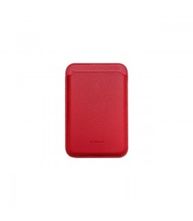 جاکارتی مگ سیف چرمی کی دو مدل K-Doo Leather Wallet MagSafe-قرمز