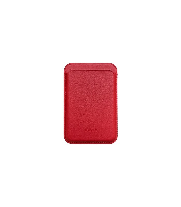 جاکارتی مگ سیف چرمی کی دو مدل K-Doo Leather Wallet MagSafe-قرمز