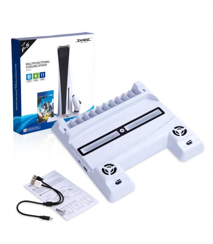 استند فن دار چندکاره دابی مناسب PS5 مدل DOBE Multifunctional Cooling Stand-T5-0593