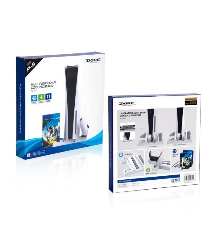 استند فن دار چندکاره دابی مناسب PS5 مدل DOBE Multifunctional Cooling Stand-T5-0593