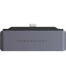 هاب شارژر پاورولوژی مدل Powerology 4 in 1 USB-C HUB with HDMI USB AUX