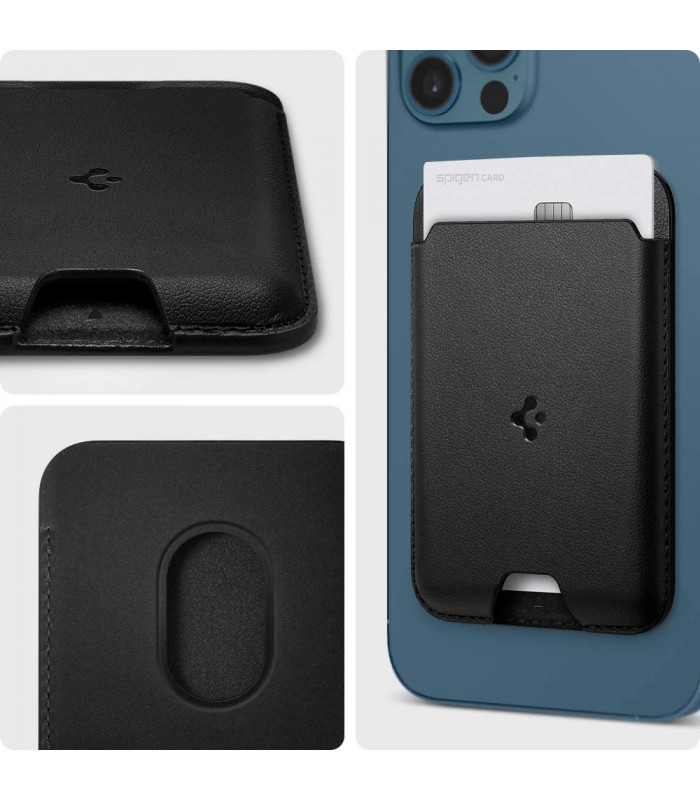 جاکارتی مگ سیف اسپیگن مدل Spigen Valentinus Card Holder-مشکی-AMP02284