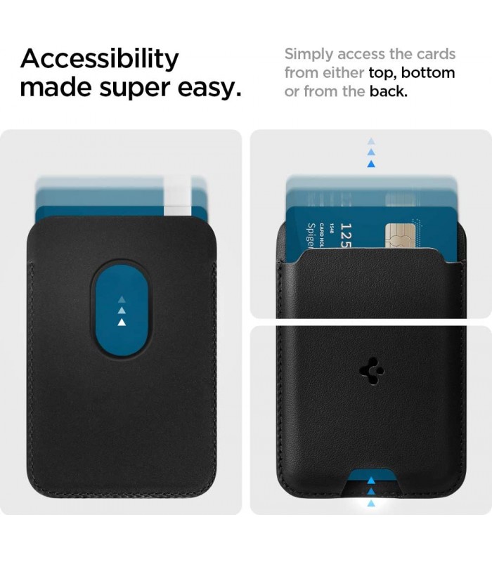 جاکارتی مگ سیف اسپیگن مدل Spigen Valentinus Card Holder-مشکی-AMP02284