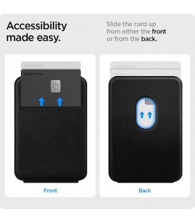جاکارتی مگ سیف استند‌دار اسپیگن مدل Spigen Smart Fold Card Holder-مشکی-AMP02746