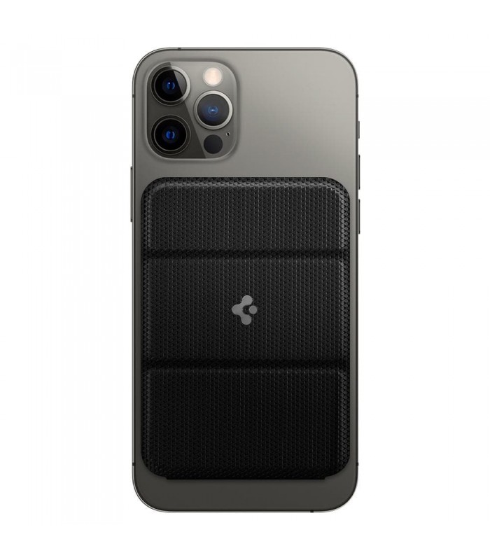 جاکارتی مگ سیف استند‌دار اسپیگن مدل Spigen Smart Fold Card Holder-مشکی-AMP02746