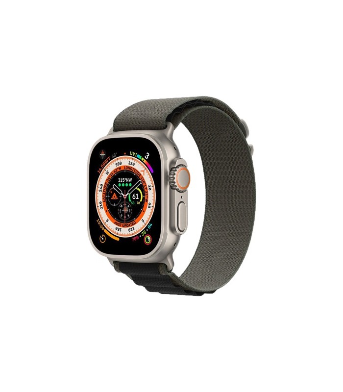 بند نایلونی اپل واچ  گرین مدل Green Alphine Loop Watchband 42/44/45/49mm-مشکی/سبز کد ۲