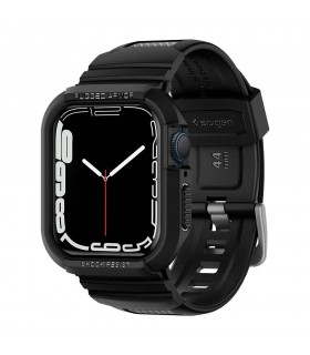 بند و کیس اپل واچ ۴۴/۴۵ میلی‌متری اسپیگن مدل Spigen Rugged Armor Pro Case & WatchBand-مشکی-062CS25324