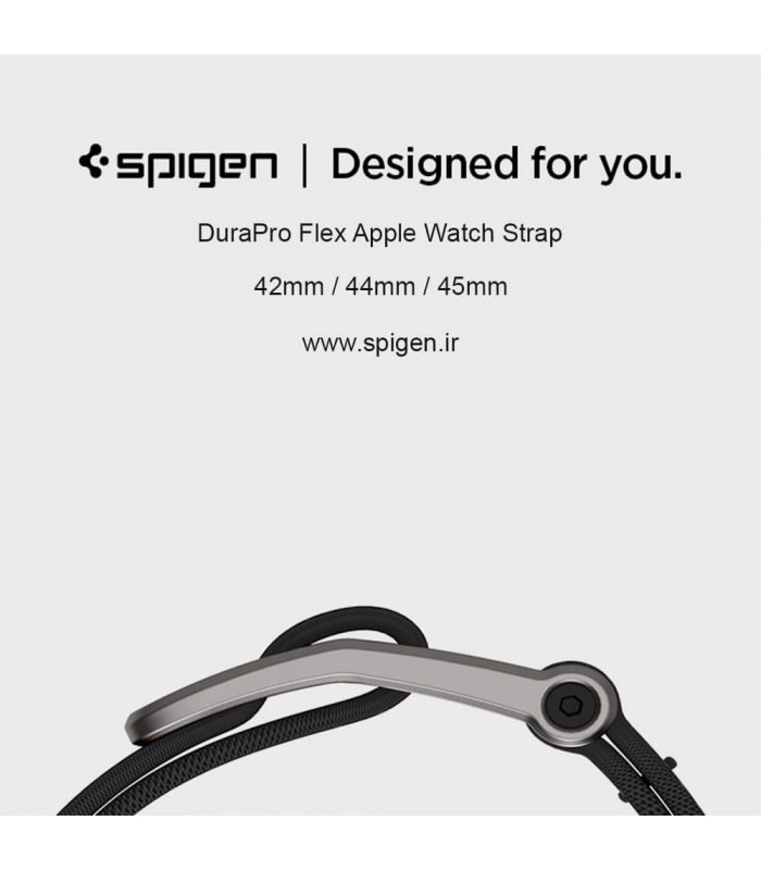 بند اپل واچ ۴۲/۴۴/۴۵/۴۹ میلی‌متری اسپیگن مدل Spigen DuraPro Flex WatchBand-مشکی-AMP02465