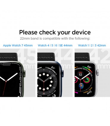 بند اپل واچ ۴۲/۴۴/۴۵/۴۹ میلی‌متری اسپیگن مدل Spigen DuraPro Flex WatchBand-مشکی-AMP02465