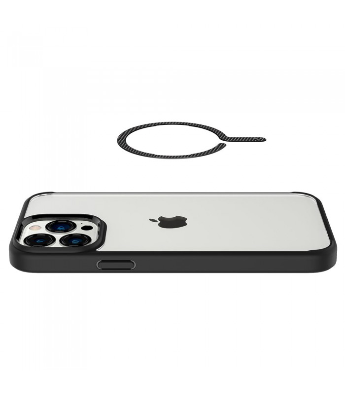 مبدل آهنربایی مگ سیف اسپیگن مدل Spigen One Tap Ring Adapter MagSafe-کربن-ACP03804
