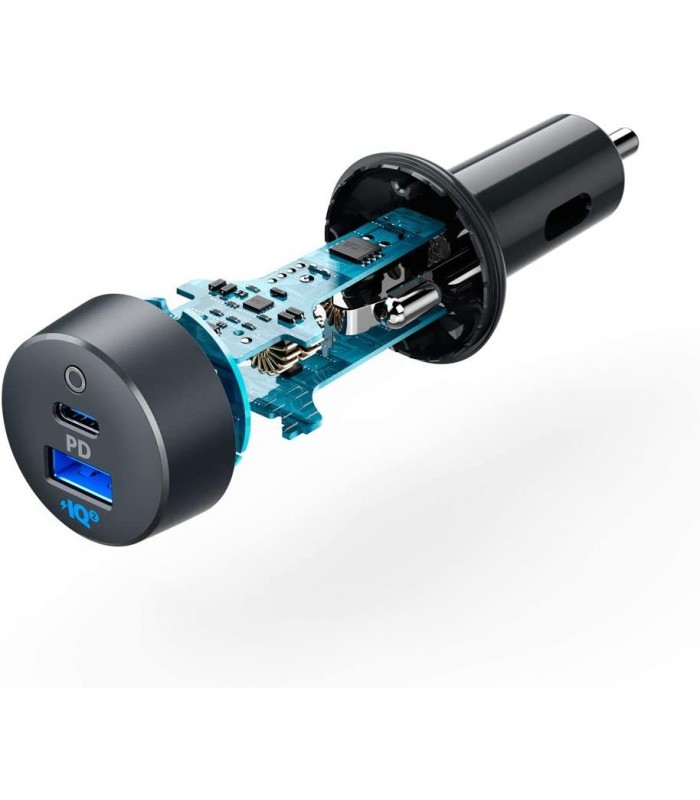 شارژر فندکی انکر مدل Anker PowerDrive PD+ 2 A2732PF2 رنگ مشکی