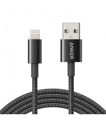 کابل شارژ ۱.۸ متری انکر مدل Anker New Nylon USB-A to Lightning-A8153-خاکستری