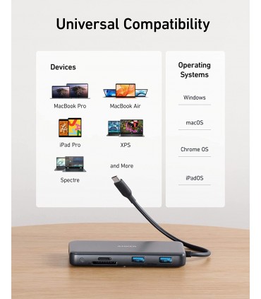 هاب شارژر ۸ در ۱ انکر مدل Anker PowerExpand 8-in-1 USB-C PD 10Gbps Data Hub-A8383HA1