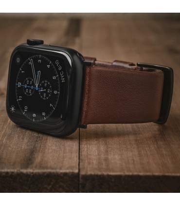 بند چرمی اپل واچ سندمارک مدل Sandmarc Leather Edition Apple Watch Band 42/44/45/49mm-قهوه‌ای