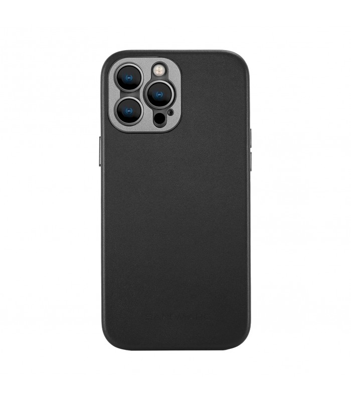 کیس چرمی مگ‌سیف‌دار سندمارک | Sandmarc مدل Leather Pro Case Magnetic مناسب iPhone 14 Pro Max-مشکی