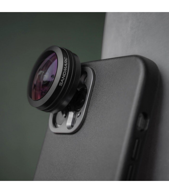 کیس چرمی مگ‌سیف‌دار سندمارک | Sandmarc مدل Leather Pro Case Magnetic مناسب iPhone 14 Pro Max-مشکی
