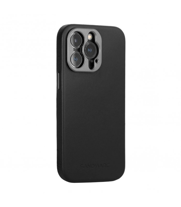 کیس چرمی مگ‌سیف‌دار سندمارک | Sandmarc مدل Leather Pro Case Magnetic مناسب iPhone 14 Pro Max-مشکی