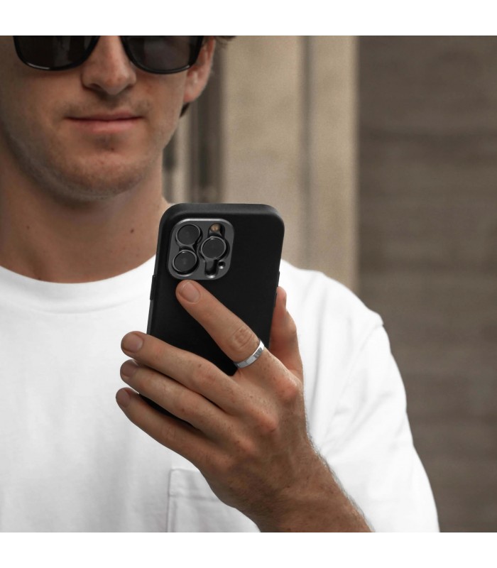 کیس چرمی مگ‌سیف‌دار سندمارک | Sandmarc مدل Leather Pro Case Magnetic مناسب iPhone 14 Pro Max-مشکی