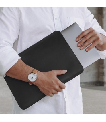 کاور چرمی مک بوک پرو ۱۴ اینچی سندمارک مدل Sandmarc Leather Edition Macbook Pro Sleeve  14-مشکی