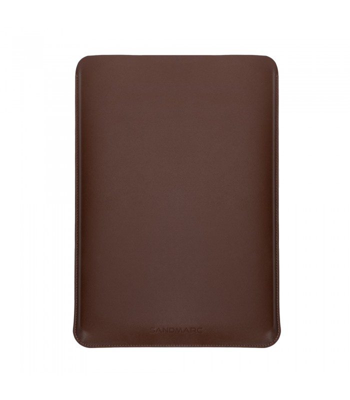 کاور چرمی مک بوک پرو ۱۶ اینچی سندمارک مدل Sandmarc Leather Edition Macbook Pro Sleeve 16-قهوه‌ای