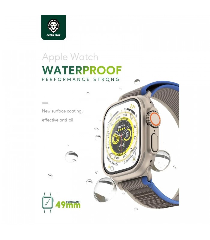 گلس اپل واچ گرین مناسب Apple Watch Ultra 49mm مدل Green Ultra HD Plus Watch Glass