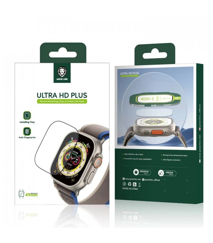 گلس اپل واچ گرین مناسب Apple Watch Ultra 49mm مدل Green Ultra HD Plus Watch Glass