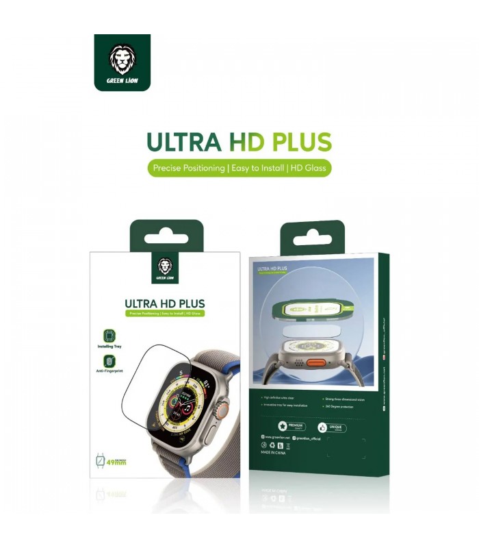 گلس اپل واچ گرین مناسب Apple Watch Ultra 49mm مدل Green Ultra HD Plus Watch Glass