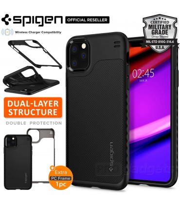 کیس Spigen مدل Hybrid NX مناسب iPhone 11 Pro-مشکی و نوک‌مدادی-077CS27097