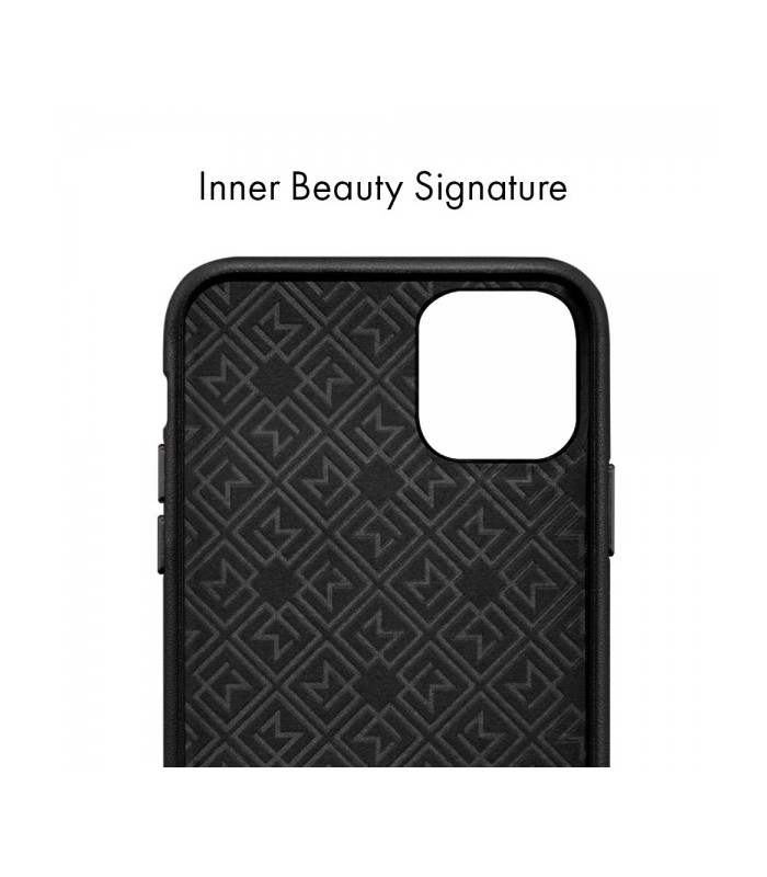 کیس چرمی Spigen مدل LA MANON CALIN مناسب iPhone 11 Pro Max-مشکی-075CS27064