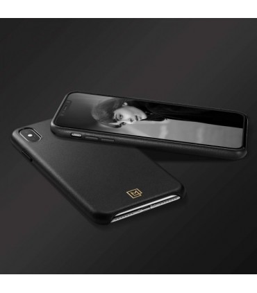 کیس چرمی Spigen مدل LA MANON CALIN مناسب iPhone XS Max-مشکی-065CS25092