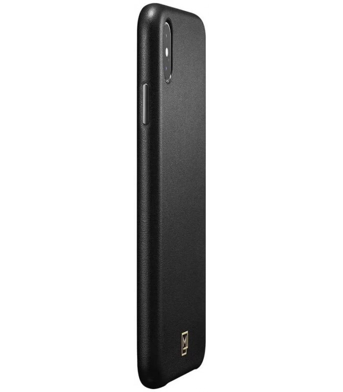 کیس چرمی Spigen مدل LA MANON CALIN مناسب iPhone X/XS-مشکی-063CS25321