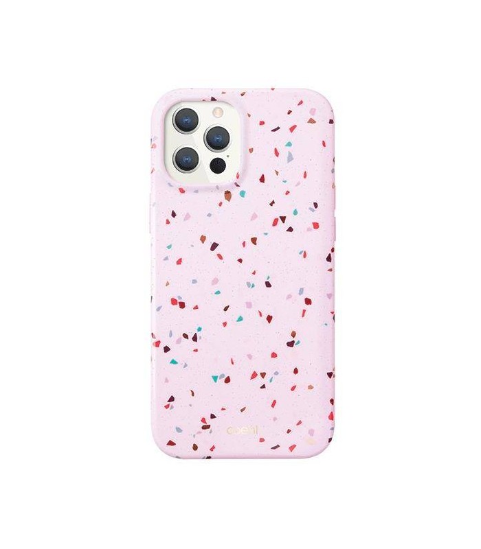 کیس طرحدار یونیک | UNIQ مدل Coehl terrazzo مناسب iPhone 12/12 Pro-TEZPNK