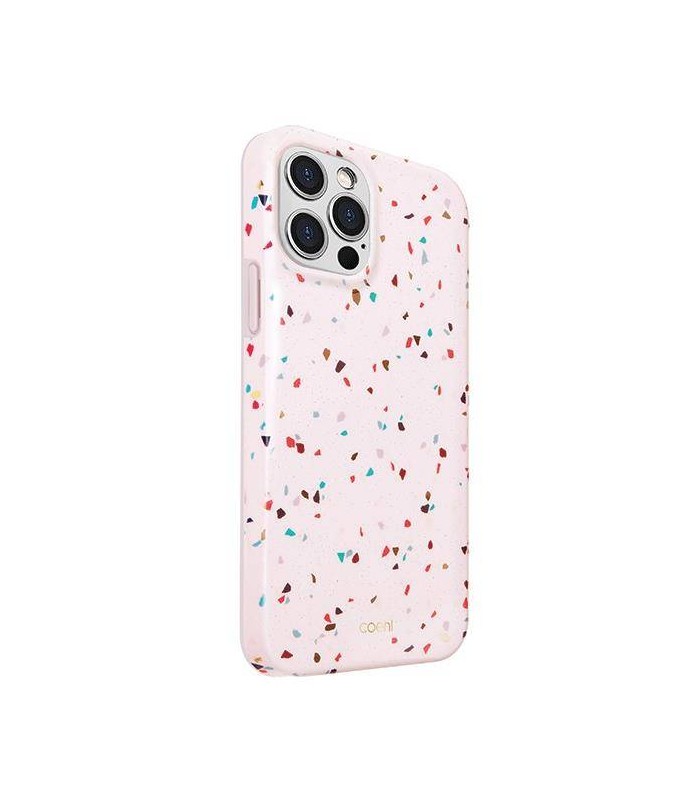 کیس طرحدار یونیک | UNIQ مدل Coehl terrazzo مناسب iPhone 12/12 Pro-TEZPNK