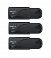 پک سه عددی فلش مموری پی ان وای مدل PNY Attache 4 32GB USB 3.1 Flash Drive-کشویی مشکی