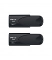 پک دو عددی فلش مموری پی ان وای مدل PNY Attache 4 32GB USB 3.1 Flash Drive-کشویی مشکی