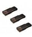 پک سه عددی فلش مموری پی ان وای مدل PNY Attache 4 32GB USB 2.0 Flash Drive-کشویی دودی
