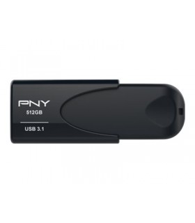 فلش مموری پی ان وای مدل PNY Attache 4 512GB USB 3.1 Flash Drive-کشویی مشکی