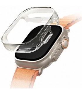 کیس گلس‌دار اپل واچ اولترا ۴۹ میلی‌متری یونیک مدل Uniq Garde-شفاف-GARCLR