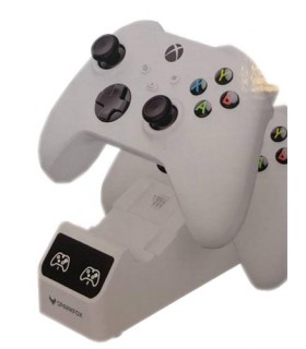 پایه شارژر و باتری شارژی ایکس باکس اسپارک فاکس مدل Sparkfox Dual Controller Charge Station for XBox-Series S/X-سفید