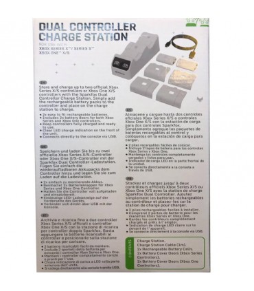 پایه شارژر و باتری شارژی ایکس باکس اسپارک فاکس مدل Sparkfox Dual Controller Charge Station for XBox-Series S/X-سفید