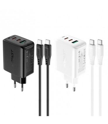 آداپتور شارژر ایس فست مدل ACEFAST A13 PD65W با توان ۶۵ وات-مشکی