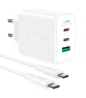 آداپتور شارژر ایس فست مدل ACEFAST A13 PD65W با توان ۶۵ وات-سفید