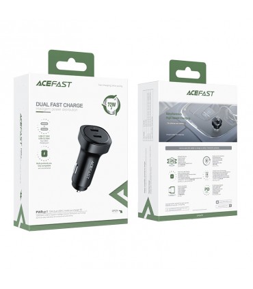 شارژر فندکی ایس فست مدل ACEFAST B2 72W Dual Port-مشکی