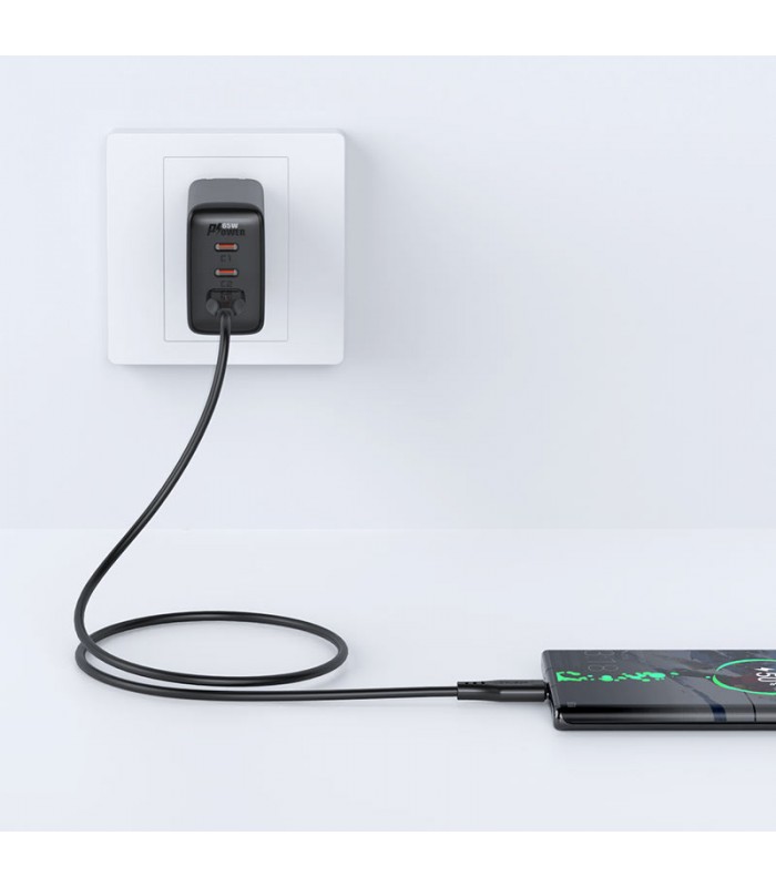 کابل شارژ ۱.۲ متری USB-A به USB-C ایس فست مدل ACEFAST C3-04 USB-A to USB-C-مشکی