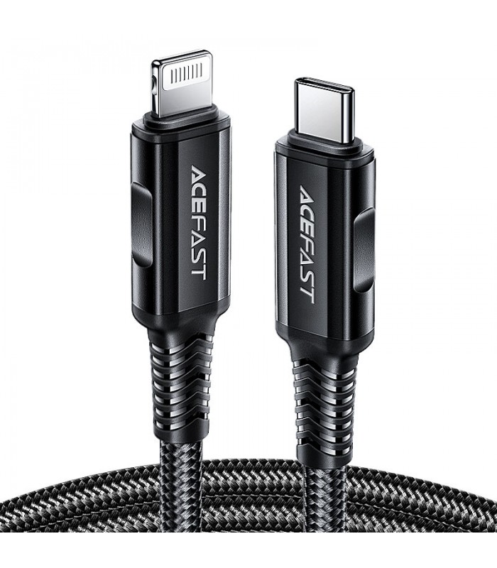 کابل شارژ ۱.۸ متری USB-C به لایتنینگ ایس فست مدل ACEFAST C4-01 USB-C to Lightning C94-مشکی